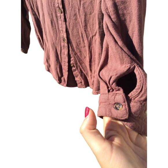 Altar'd State button up shirt womens XS mauve pink oversized western boho fall - Picture 6 of 12